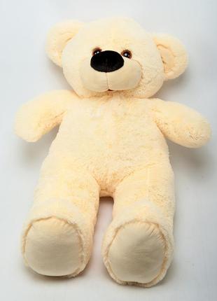 М'яка іграшка ведмедик смайл 100 см кремовий