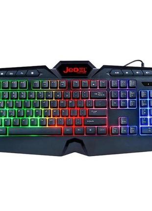 Ігрова клавіатура дротова jedel k504 з rgb-підсвіткою