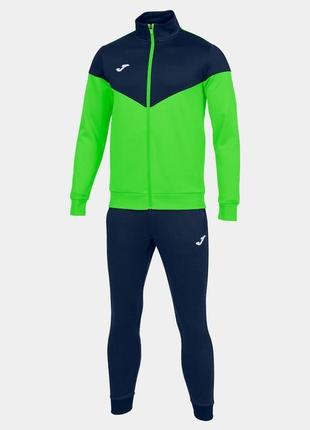 Мужской спортивный костюм joma oxford tracksuit fluor зеленый,синий l 102747.023 l