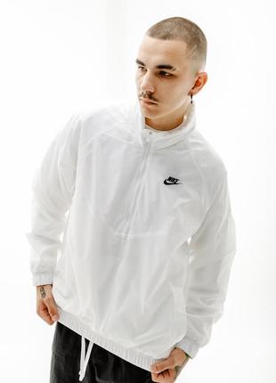 Мужская ветровка nike m nk wr anorak jkt  белый l (7ddq4910-100 l)