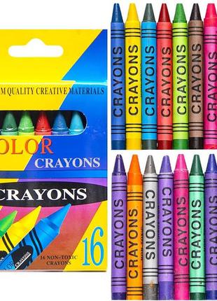 Восковые карандаши 16 цветов crayons 2016a1 фото