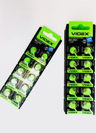 Батарейка часов videx ag 0 (lr521) blister card