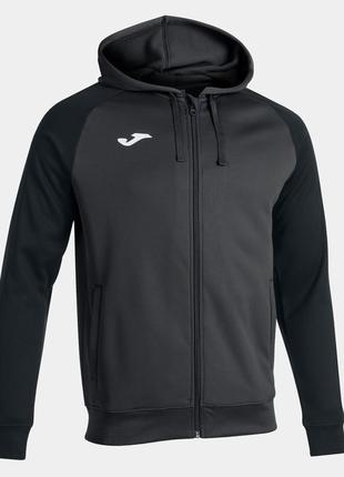 Дитяча куртка joma academy iv zip-up hoodie темно-сірий, чорний 129-140 см 101967.151 129-140 см