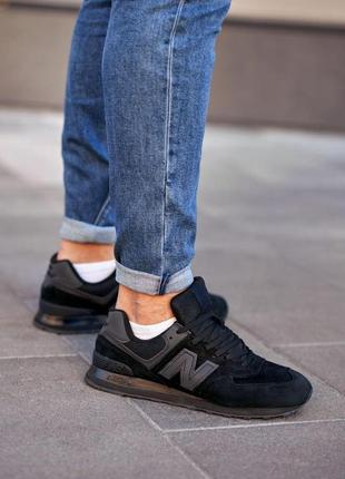 Стильні кросівки new balance 574 black 45