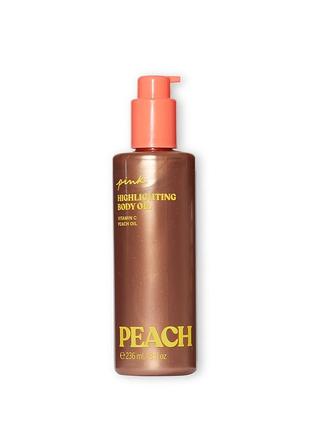 Масло-хайлайтер shimmer peach pink, 236 мл