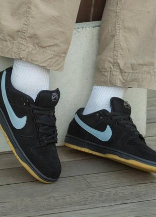 Классические кроссовки nike sb dunk fog black blue