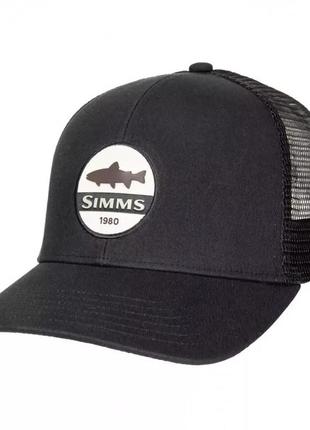 Кепка simms trout patch trucker black