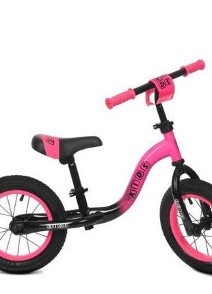 Біговел дитячий profi kids ml1201a-4 рожево-чорний, 12 дюймів