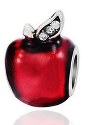 Серебряный шарм пандора  disney "яблоко белоснежки" 791572en73