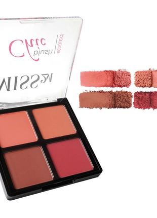 Палетка рум'ян miss2m chic 03, 18 г