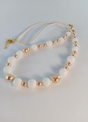 "lady million". мармур, та перла "preciosa". намисто. колье