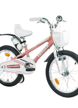 60323 tg велосипед 2-колісний 18 дюймів corso алюмінієва рама, ручне гальмо, дод. колеса, дзвінок