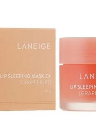 Маска для губ laneige lip sleeping mask grapefruit с ароматом грейпфрута, 20 мл2 фото