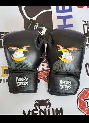 Venum angry birds 6 oz 8 oz оригінал боксерські рукавички для боксу 6-9 9-12 років 6 унцій  8 унцій