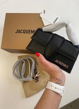 Жіноча сумка в стилі jacquemus mini black premium.3 фото