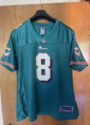 Футболка футбольная джерси nfl jersey miami dolphins pro line