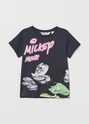 10-12 лет 146-152 см h&amp;m фирменная футболка топ девочке mickey mouse