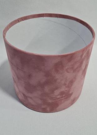 Коричнева оксамитова капелюшна коробка (16х14 см) для створення розкішних мильних композицій