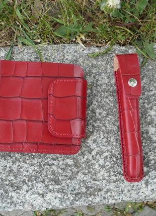 Подарунковий комплект: гаманець та ручка з футляром