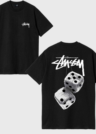 Футболки stussy fuzzy dice кубики футболка стусси игральные кубические бег лого стаси стуси стасси