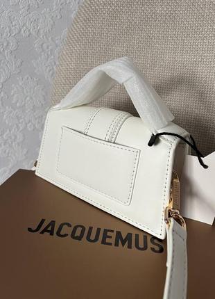 Жіноча сумка в стилі jacquemus mini white premium.7 фото