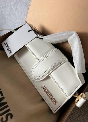 Жіноча сумка в стилі jacquemus mini white premium.6 фото