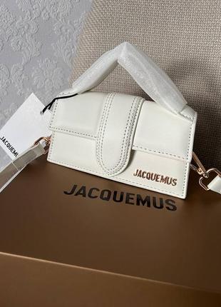 Жіноча сумка в стилі jacquemus mini white premium.3 фото