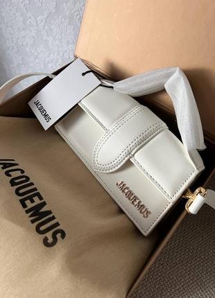 Жіноча сумка в стилі jacquemus mini white premium.5 фото