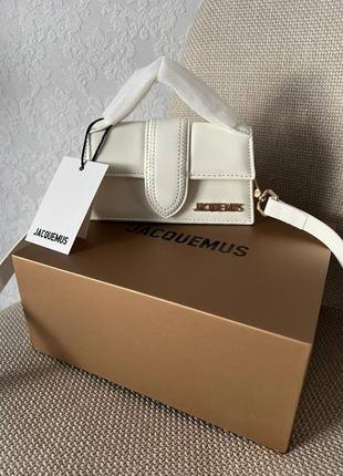 Жіноча сумка в стилі jacquemus mini white premium.