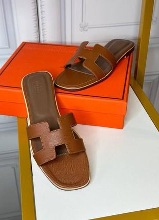Шлепанцы в стиле hermes oran люкс