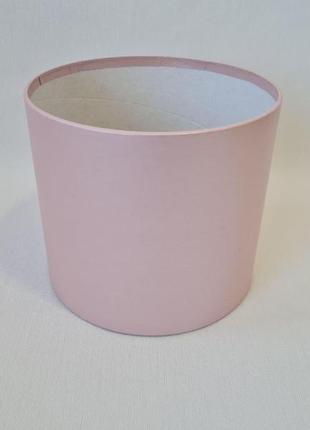 Рожева перламутрова капелюшна коробка люкс (16х14 см) для створення розкішних мильних композицій