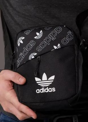 Сумка мужская через плечо adidas мессенджер oxford черная