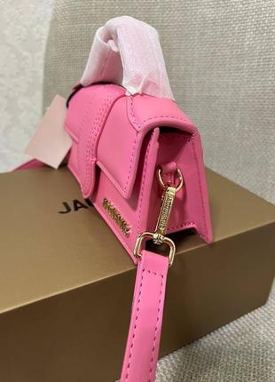 Жіноча сумка в стилі jacquemus mini pink premium.8 фото