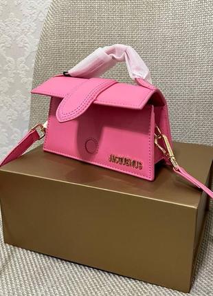 Жіноча сумка в стилі jacquemus mini pink premium.4 фото