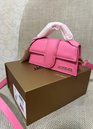 Жіноча сумка в стилі jacquemus mini pink premium.3 фото