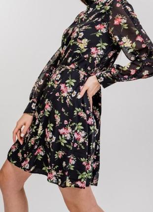 Сукенка бохо легкая шифоновая в цветочный принт