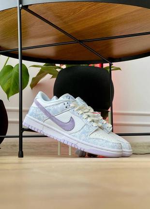 Кросівки nike dunk low purple pulse white/ light blue