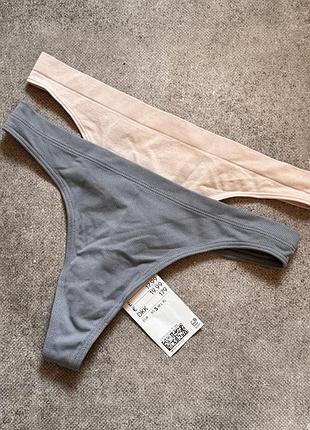 Новый набор трусиков стрингов h&m