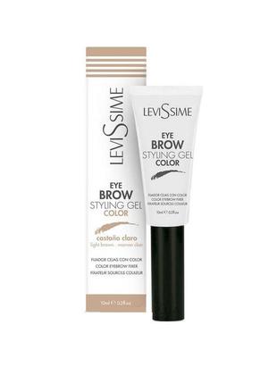 Гель для укладання брів levissime eye brow styling gel color light brown