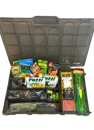 Набір рибальських снастей та аксесуарів в коробці #0047/1 (22 предмети) подарунок рибалці!