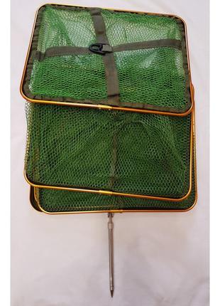 Садок короповий квадратний прогумований 2,5 м (каркас 33 х 42 см)