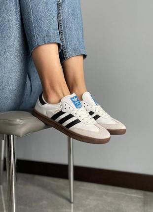 Кроссовки adidas samba white/black