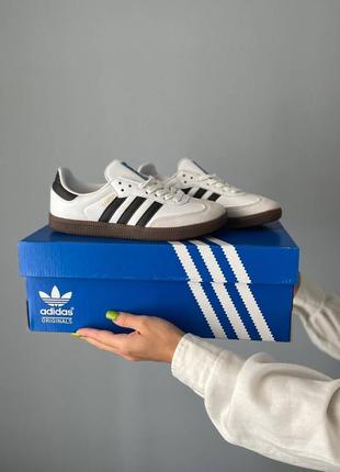 Кроссовки adidas samba white/black