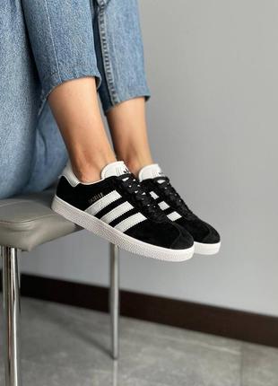 Кросівки adidas gazelle black white