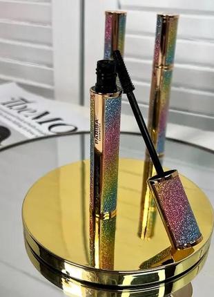 Тушь для ресниц черная объемная parisa cosmetics mascara glam & glow