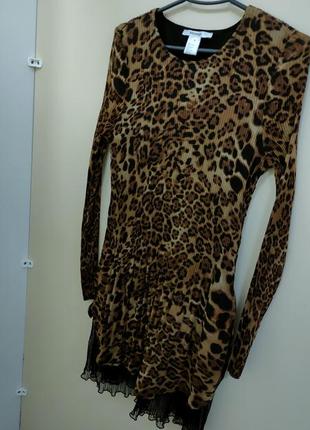 Платье платье женское стильное тренд леопардовый принт