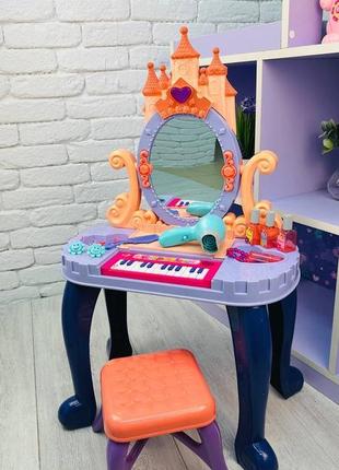 Дитячий туалетний столик-трюмо🪞із піаніно 🎹 та стільчиком🪑