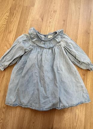 Джинсове плаття next на дівчинку 3-4 роки.