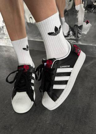 Кроссовки adidas superstar the originals black white