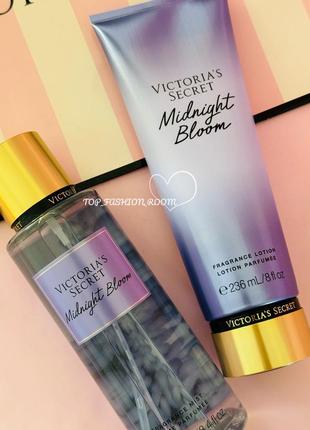 Подарунковий набір, спрей для тіла, лосьйон victoria's secret midnight bloom